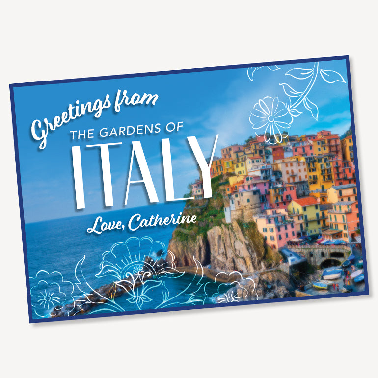 Postcard from Italy saying 
