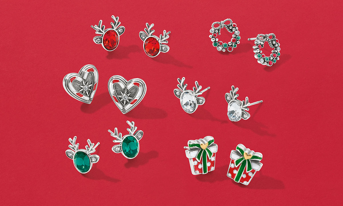 holiday-themed post earrings