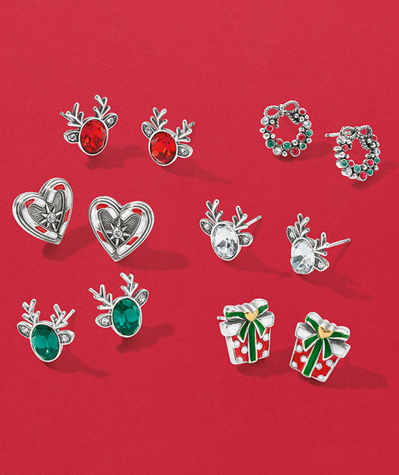 holiday-themed post earrings