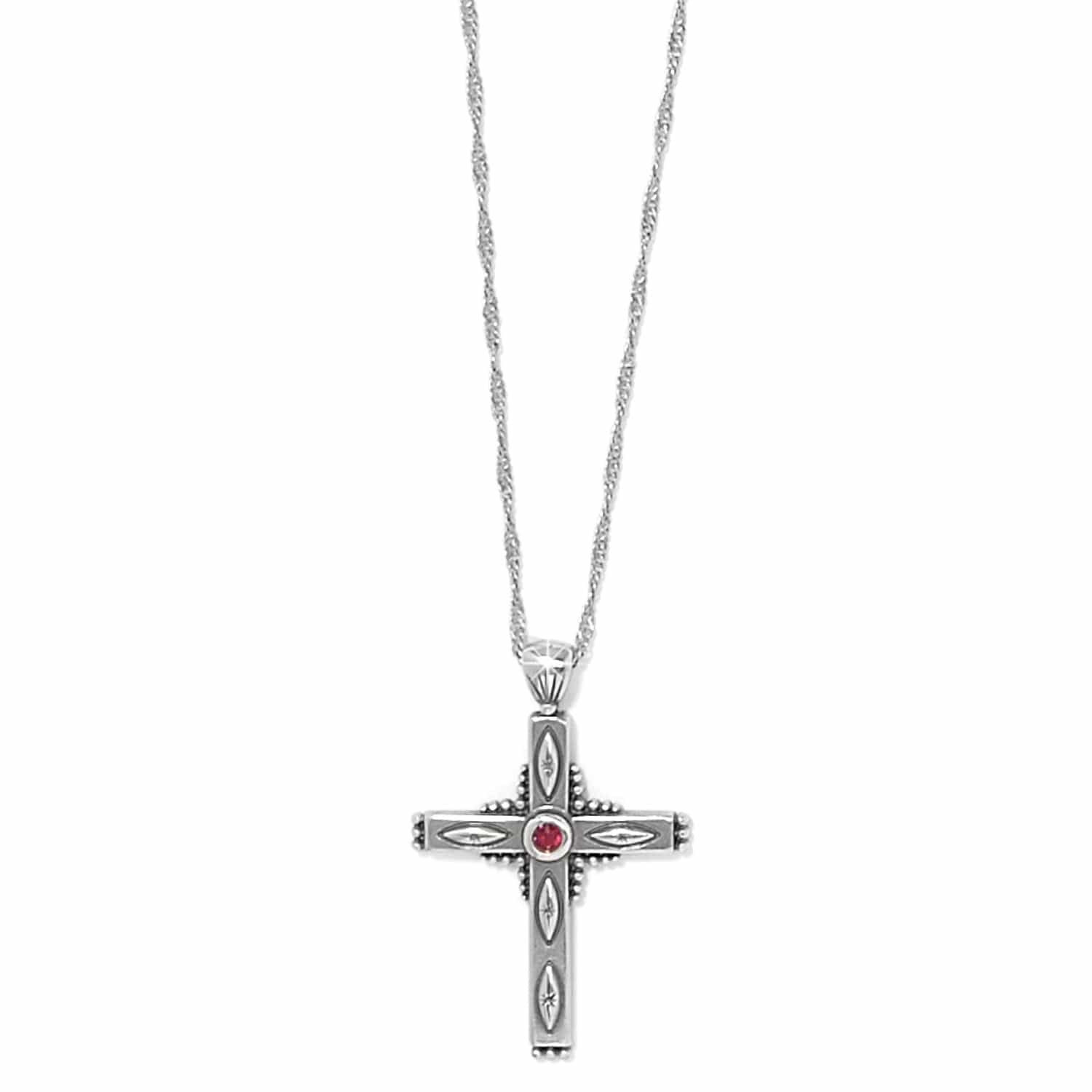 【2plan】Cross shine symbol necklace Matte and Shiny Two Tone Cross Pendant – The Steel Shop
