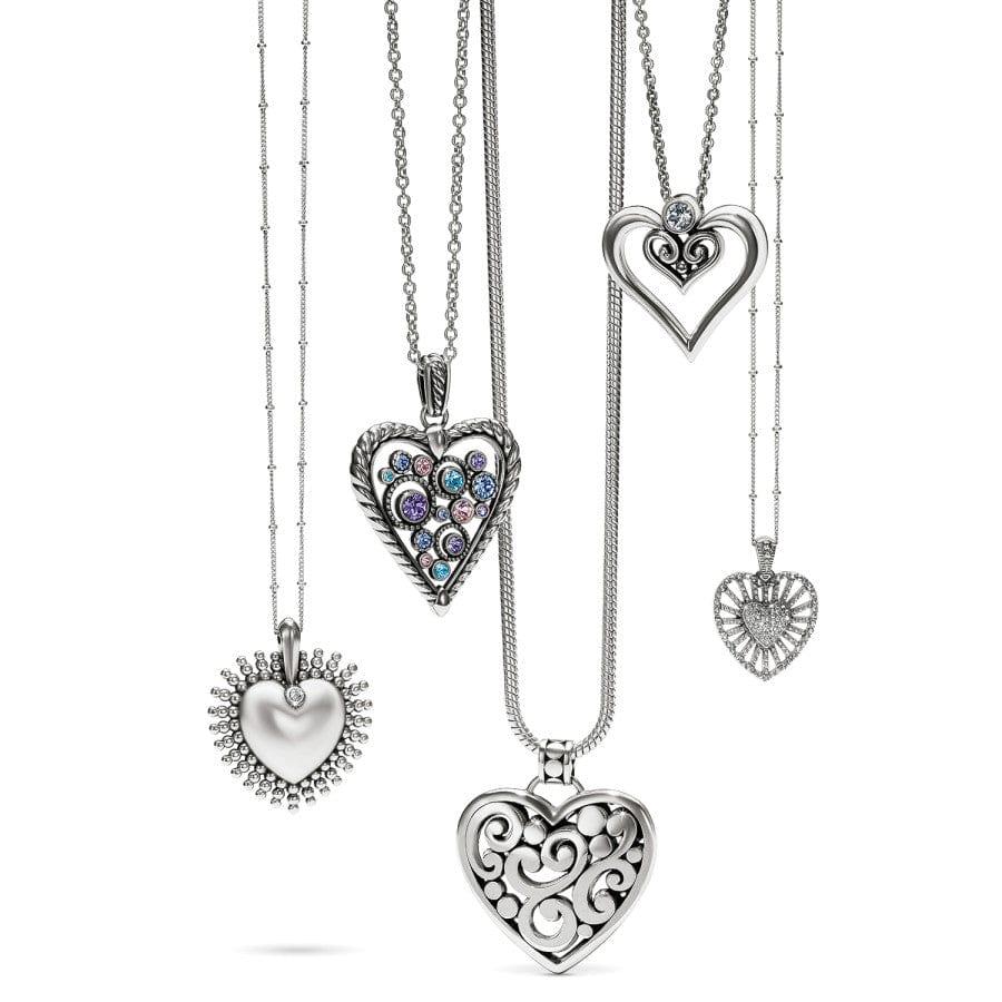Halo Heart Necklace silver-multi 3