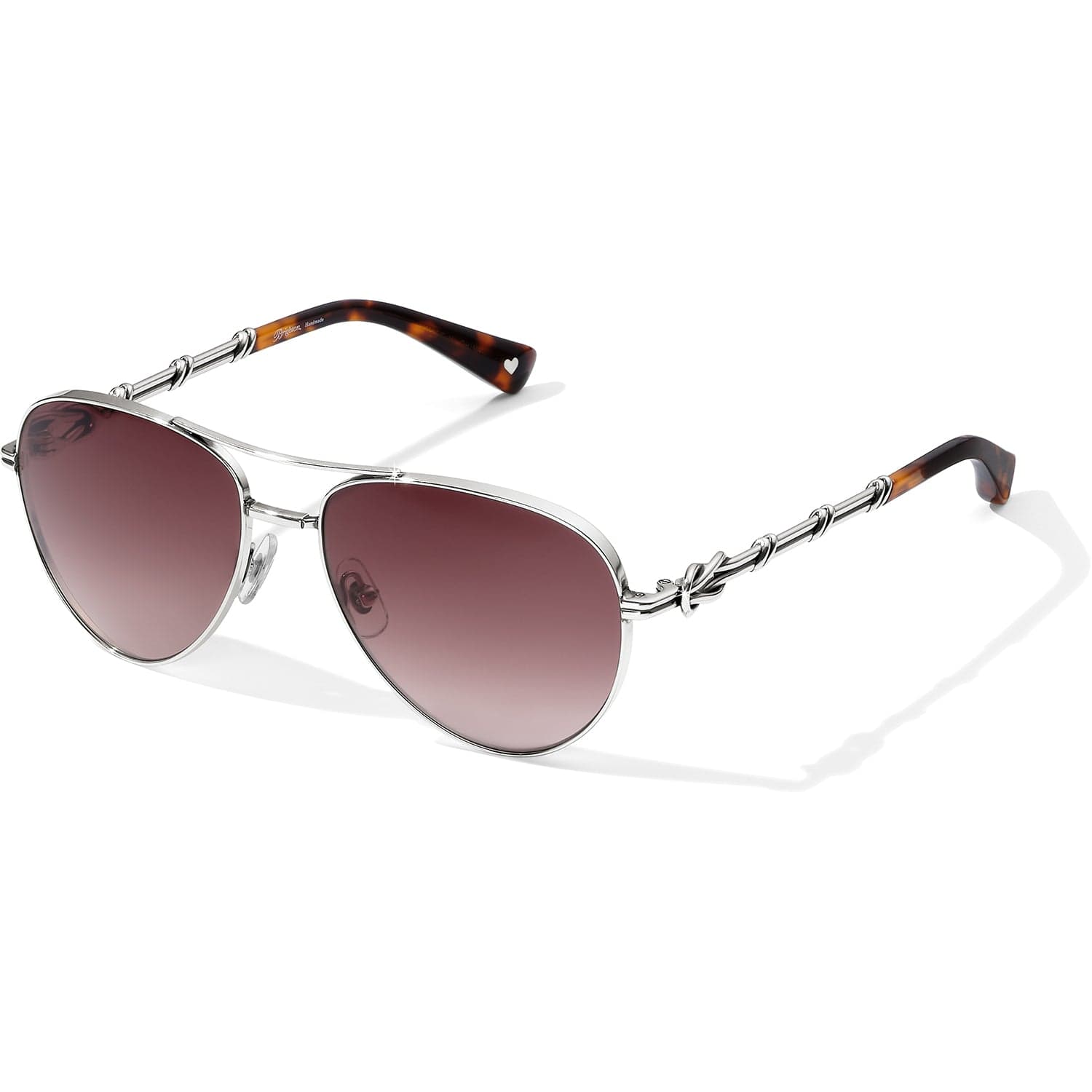 Brighton Kiss Sunglasses  White with Crystals in Metal  Case   New No Tags Pretty Tough Two Tone Heart Sunglasses - Brighton main image 2