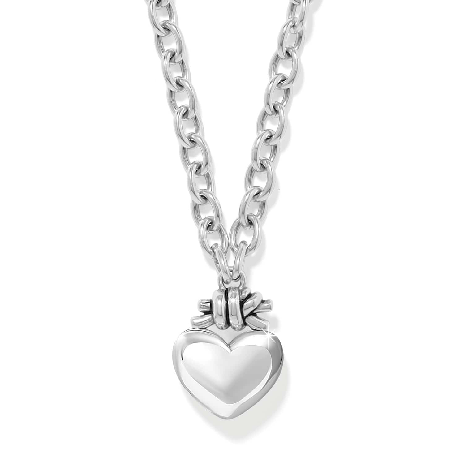 Interlok Love Knot Large Heart Necklace - Brighton