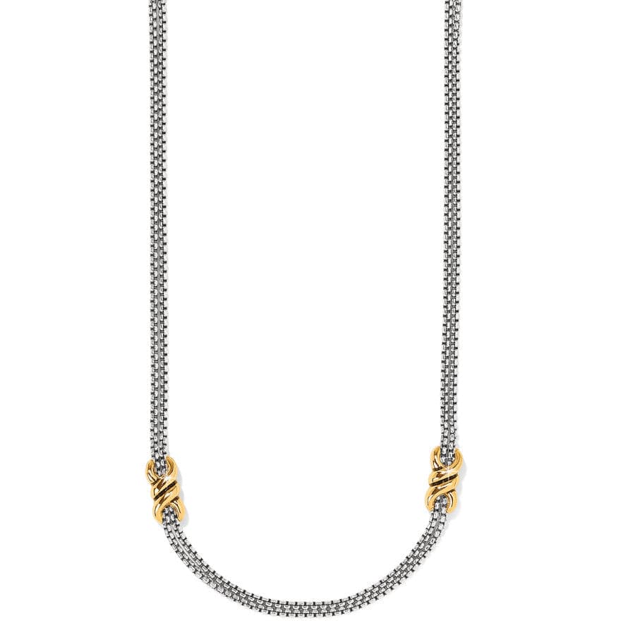 Interlok Twist Two Tone Double Chain Necklace - Brighton