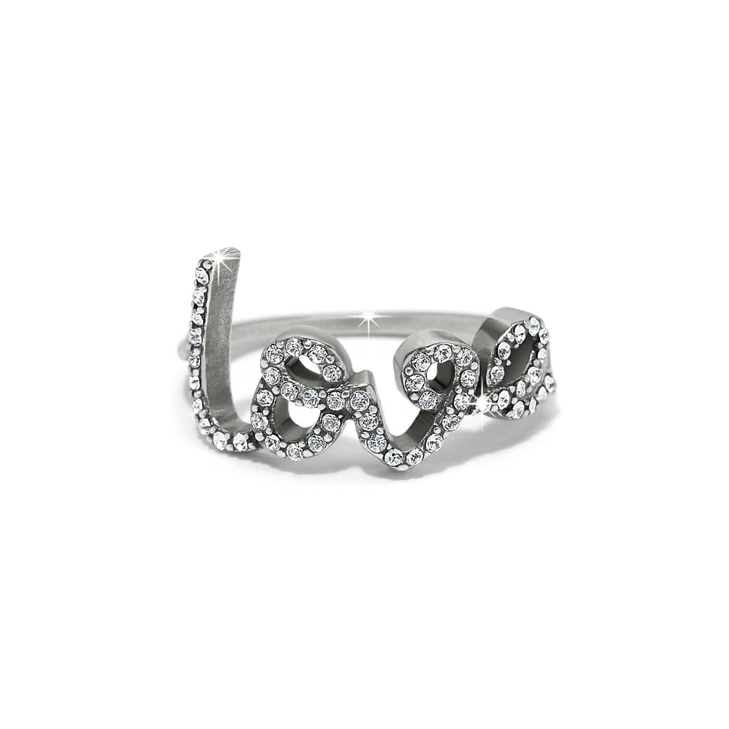 Love Script Sparkle Ring - Brighton