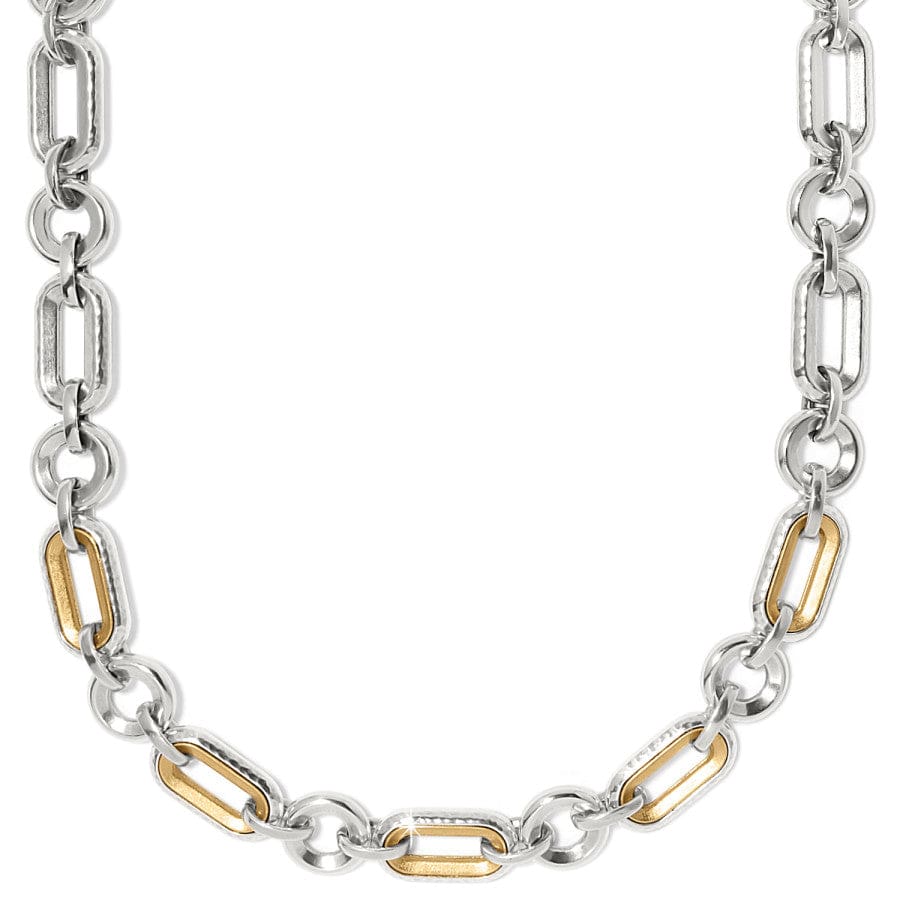 Medici Link Two Tone Necklace silver-gold 1