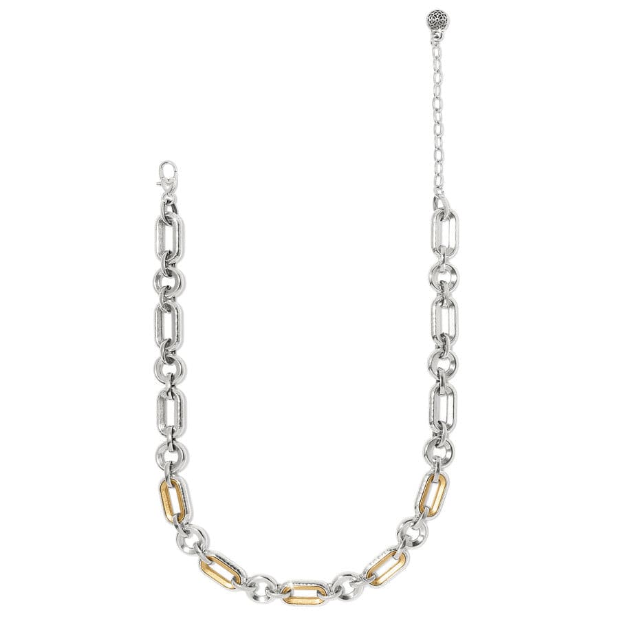 Medici Link Two Tone Necklace silver-gold 2