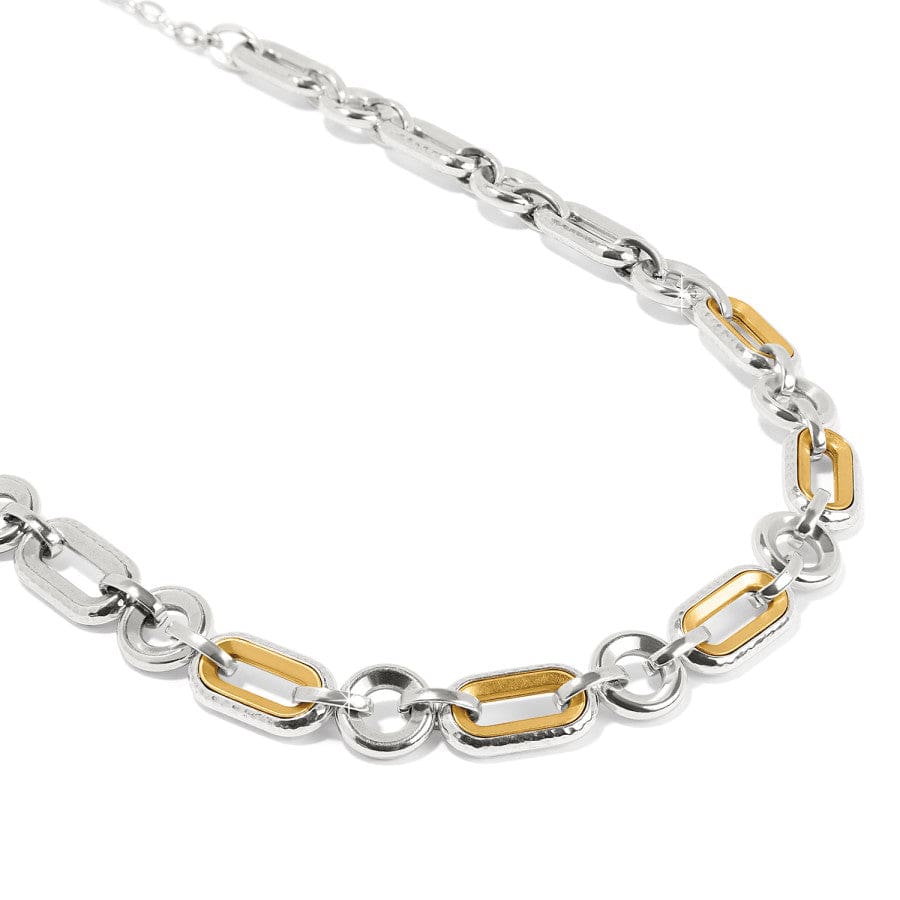 Medici Link Two Tone Necklace silver-gold 3