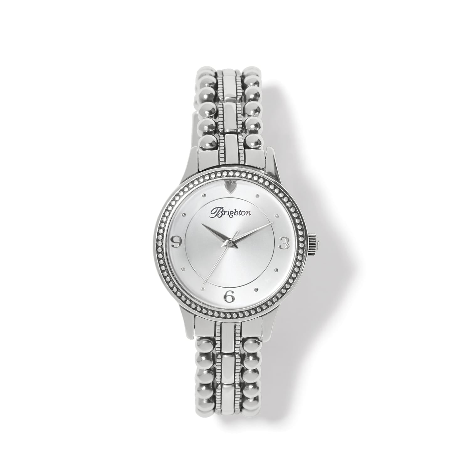 Brighton Mercer Silver-Tone Chain Link Watch with White Dial Silver Lake Watch - Brighton main image 2