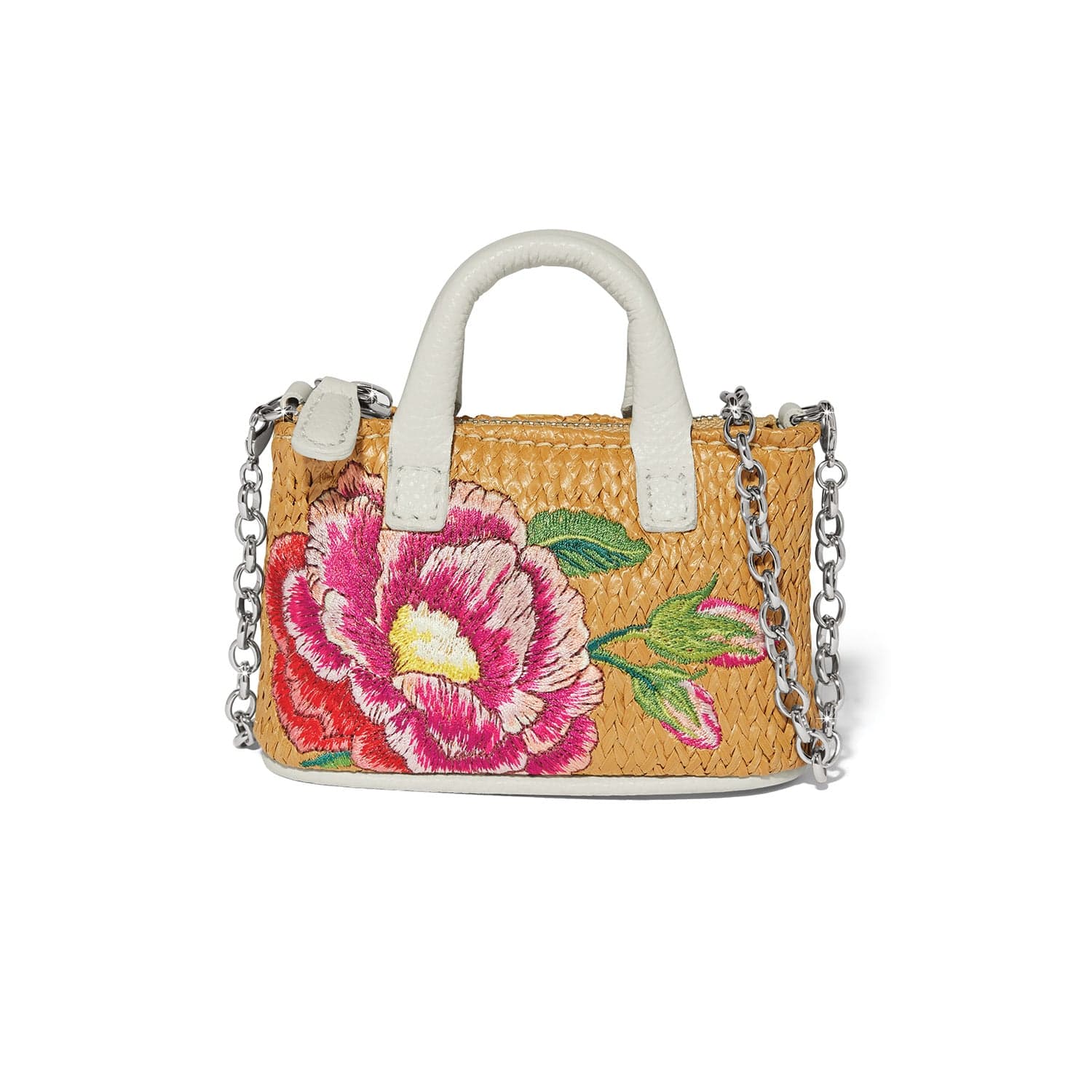 Rose Petal Micro Straw Bag - Brighton