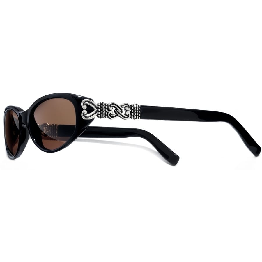 Brighton Women’s  Black Fashion Sunglasses with Decorative Pearl-Style Temples Pebble Medali Sunglasses - Brighton main image 4