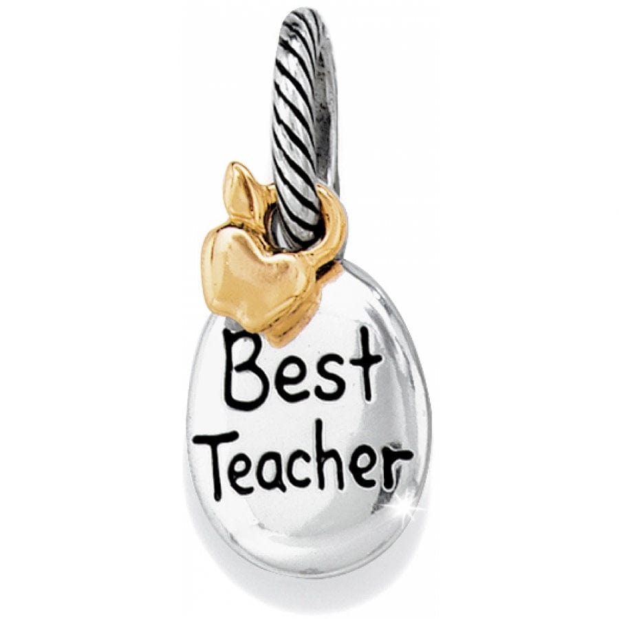 Best Teacher Charm silver-gold 3
