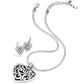 Contempo Heart Leverback Earrings with necklace