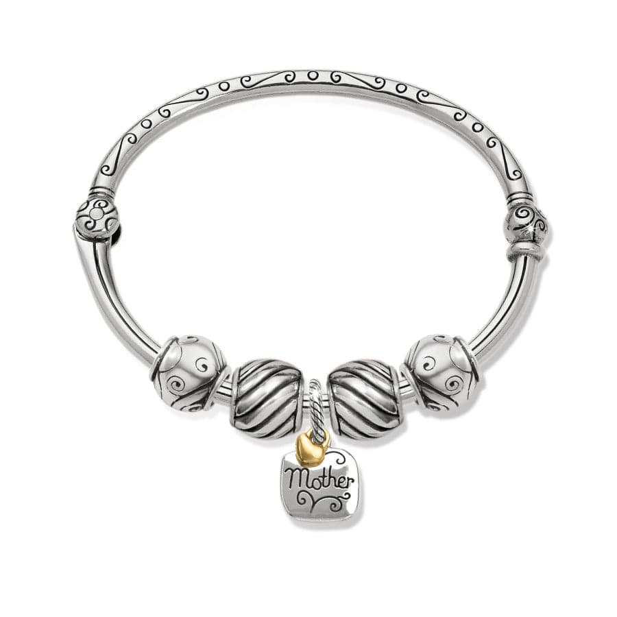 Pandora Bracelet With Gold, Black, and Silver Charms 