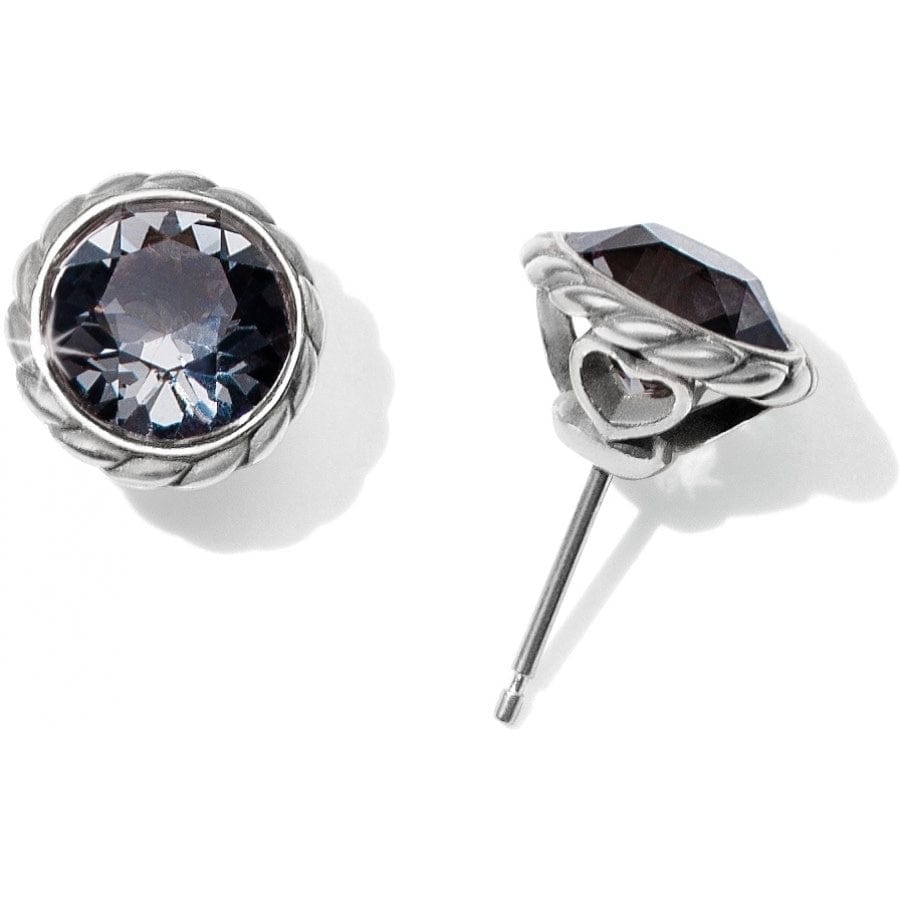 Iris Stud Earrings silver-black 11