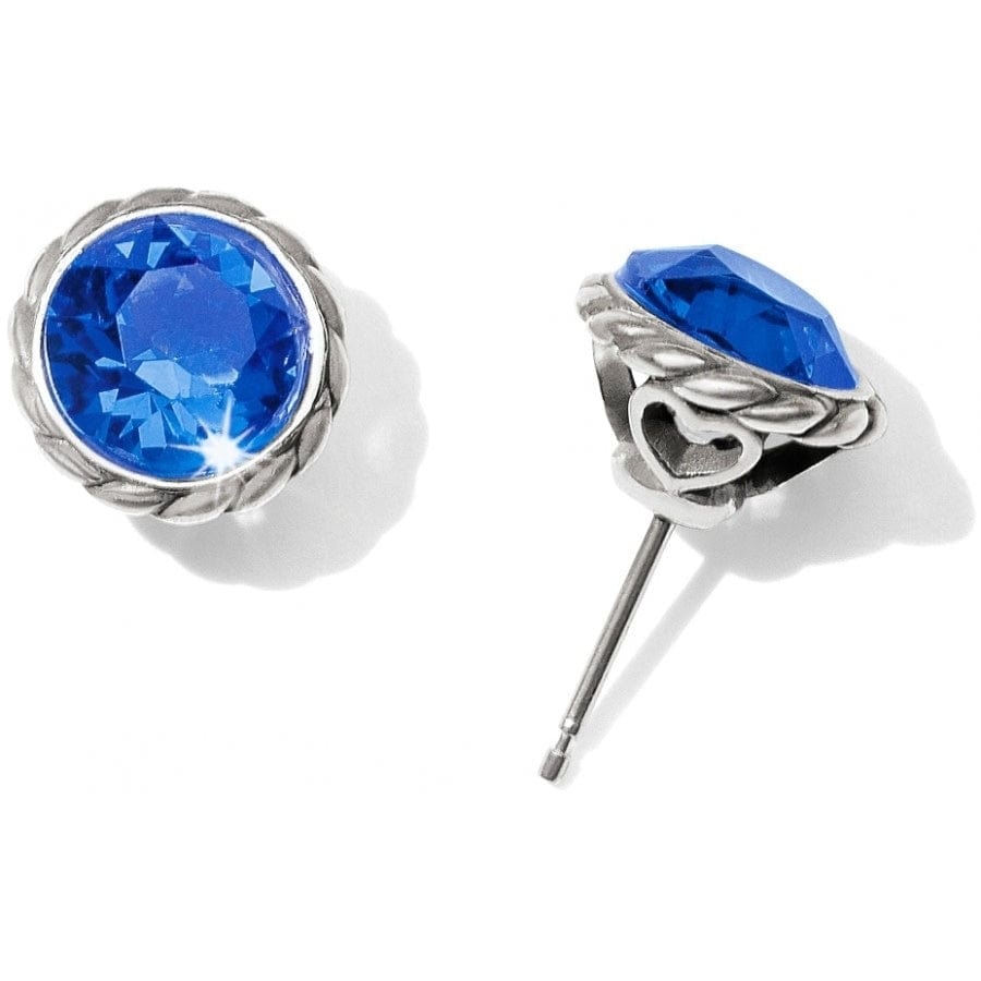 Iris Stud Earrings silver-sapphire 17