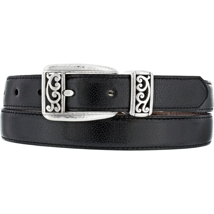 reversible belt with silver buckle