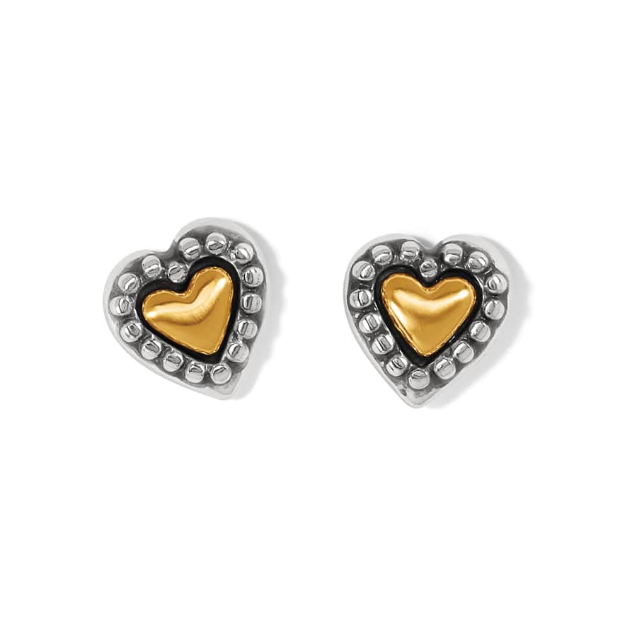Marci Heart Post Earrings silver-brushed-gold 1