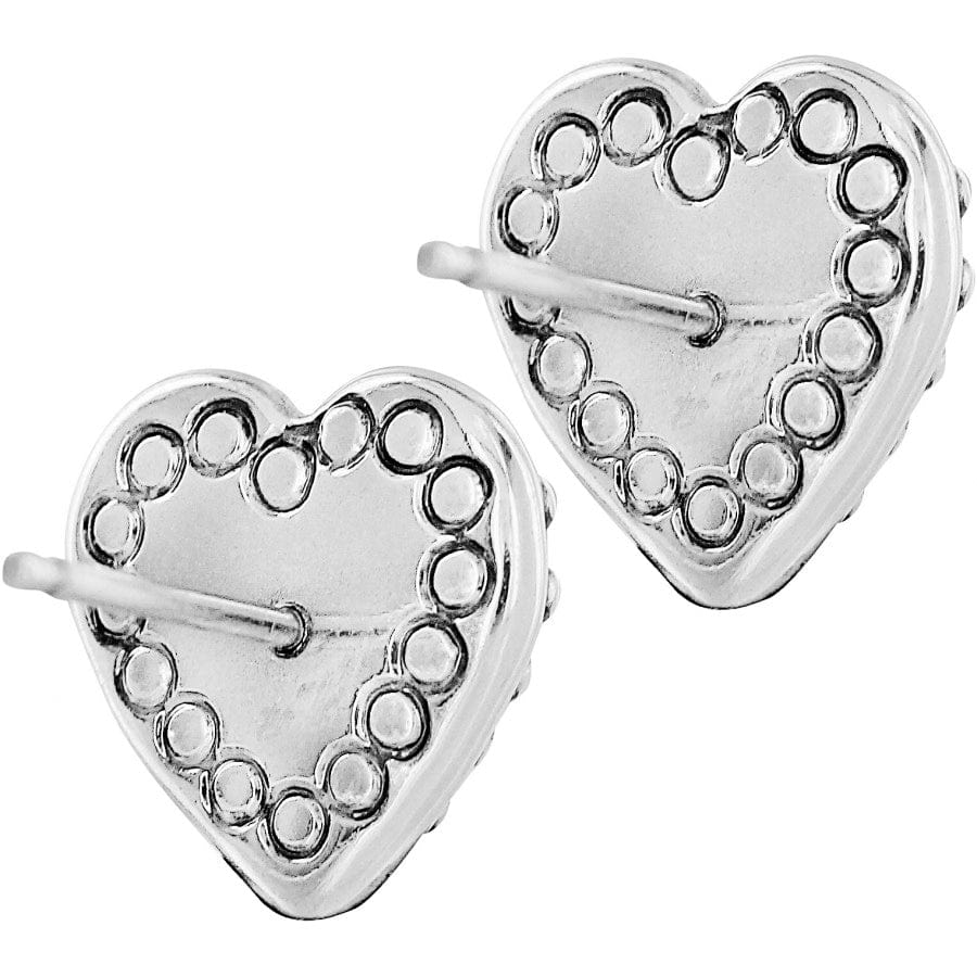 Marci Heart Post Earrings silver-brushed-gold 3