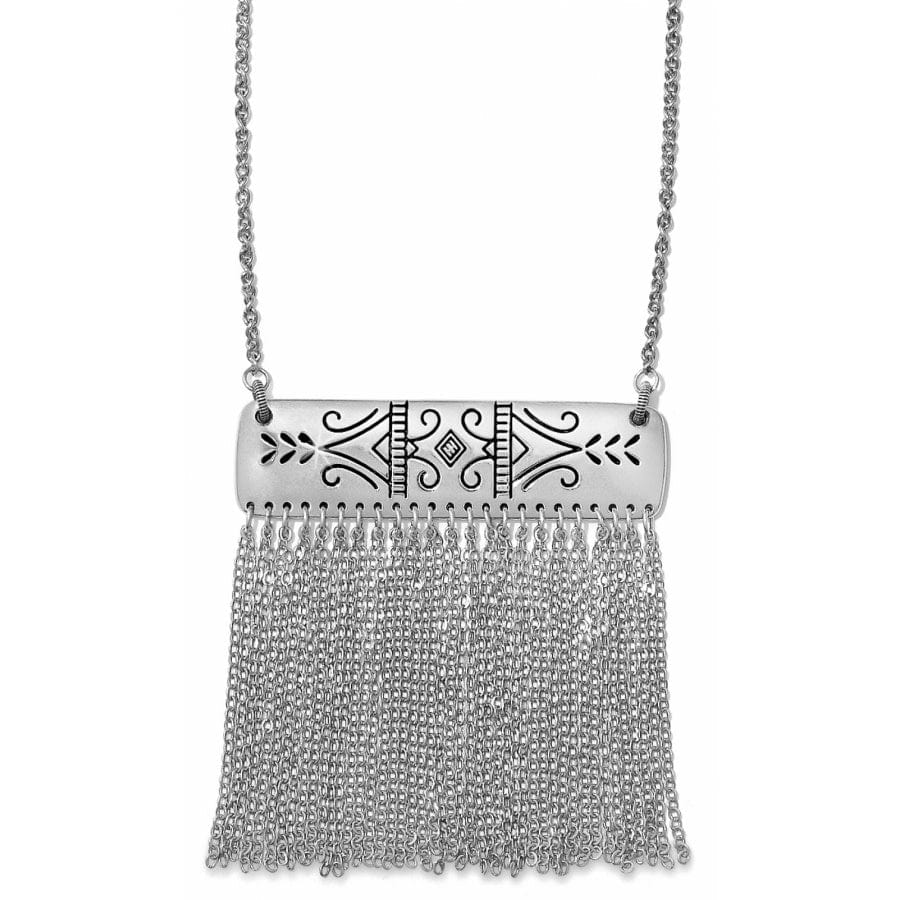Marrakesh Long Tassel Necklace silver 1