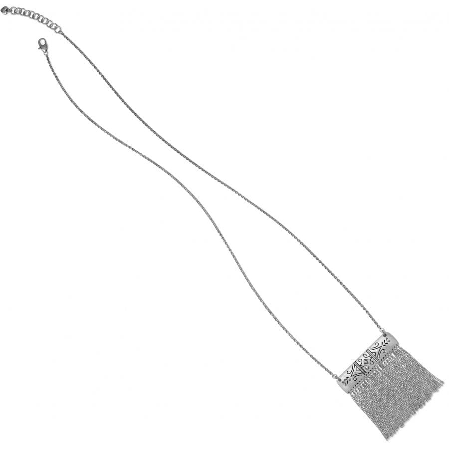 Marrakesh Long Tassel Necklace silver 3