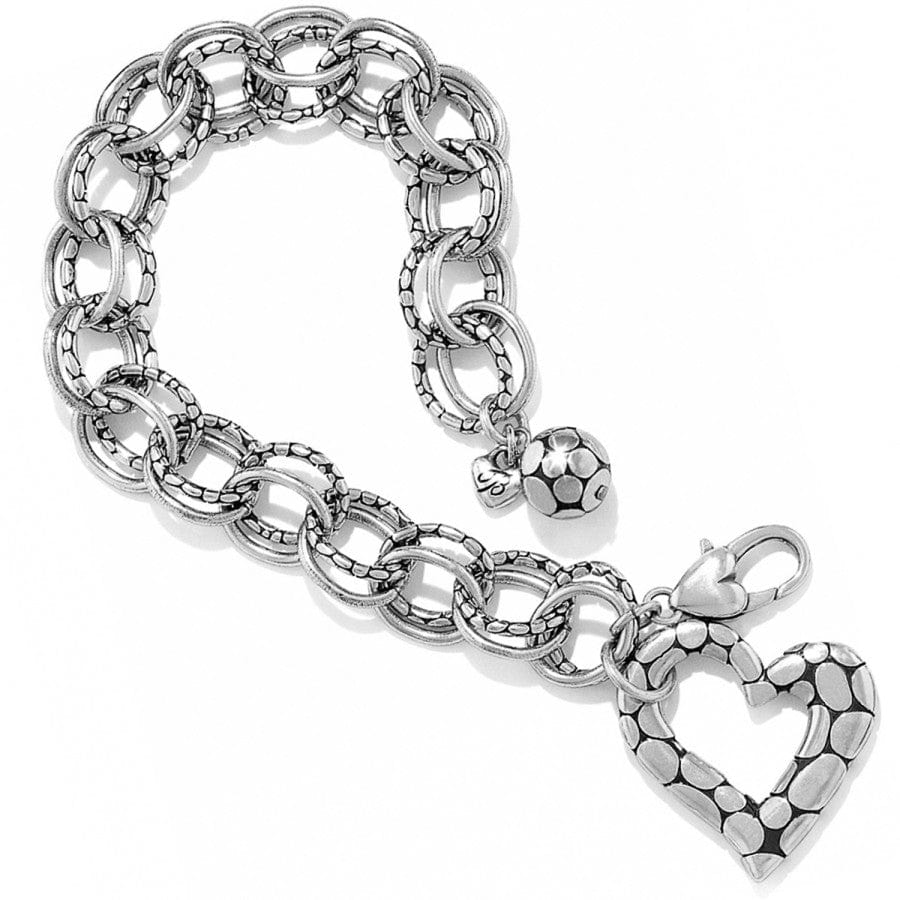 Zales Chunky Link Chain Bracelet with Heart Charm
