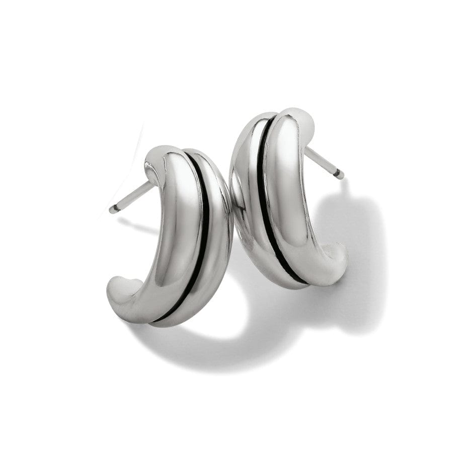 Pretty Tough Groove Post Hoop Earrings silver 1
