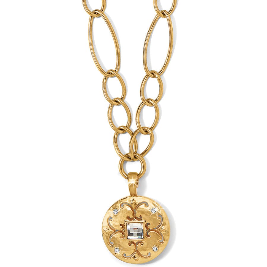 Saturn Reversible Necklace brushed-gold 1