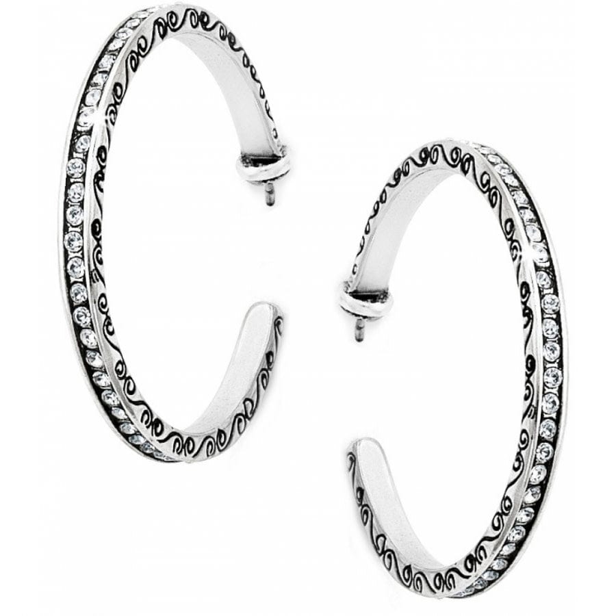 Secret Of Love Hoop Post Earrings silver 1