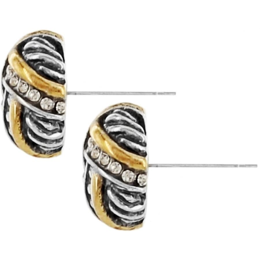 Tres Twist Post Earrings silver-gold 2
