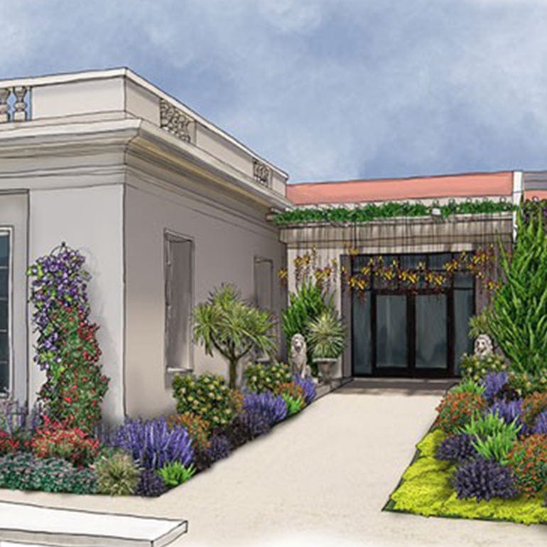 Rendering Of The Restored Historic Rose Garden Tea Room