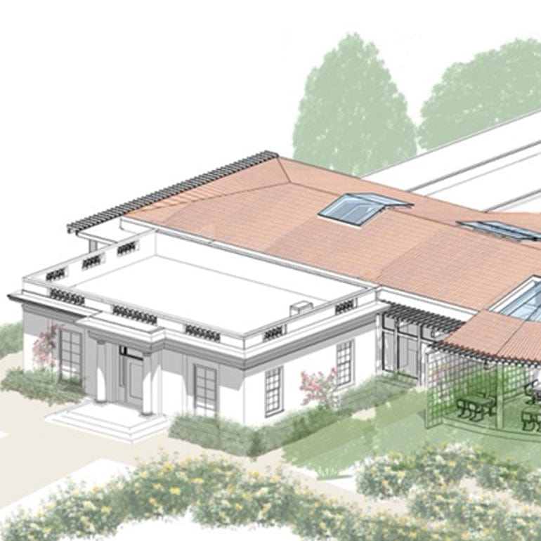 Rendering Of The Restored Historic Rose Garden Tea Room