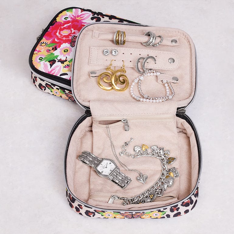 Open jewelry holder with jewelry inside of it