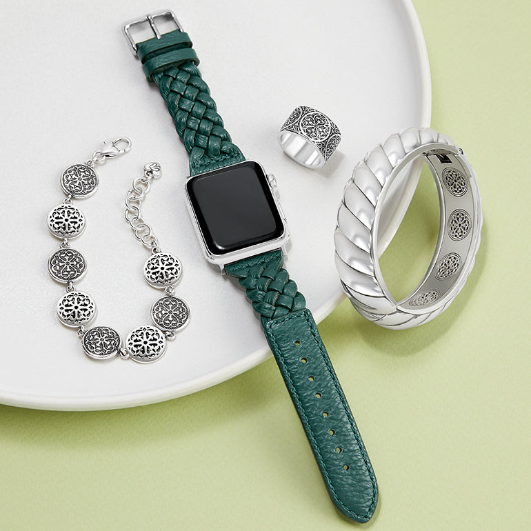 Jewel Green watch band with Ferrara jewelry