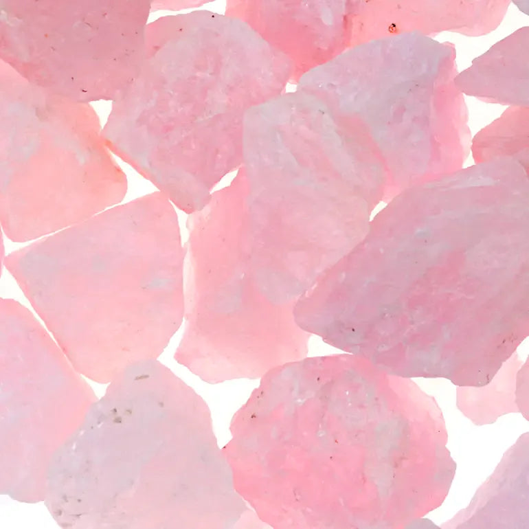 Close-up of pink and white rocks with a soft focus background