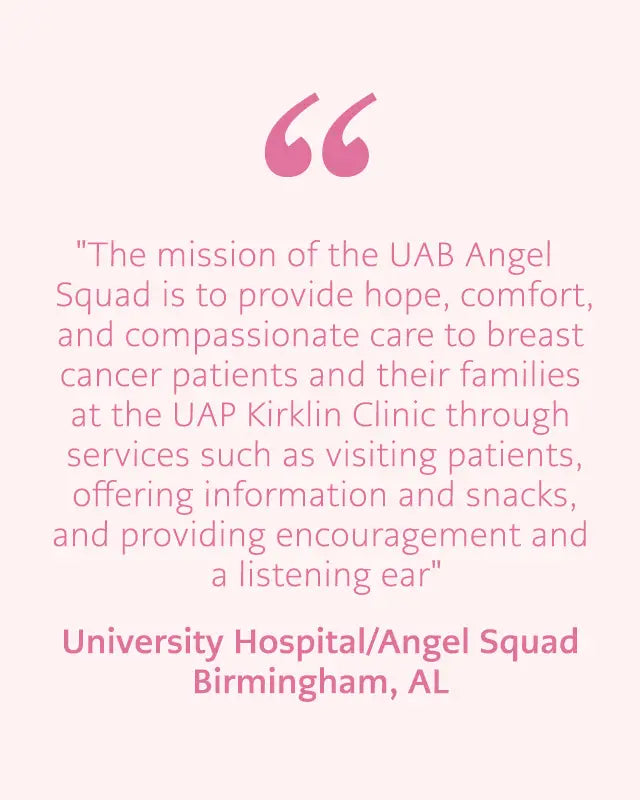 A pink quote graphic on a pale pink background with a large pink quotation mark and text.