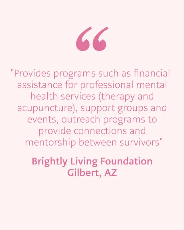 A pink quote graphic on a pale pink background with a large pink quotation mark and text.