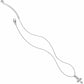 Brighton pendant necklace with silver-tone chain, lobster clasp, and small crystal cross pendant on a white background