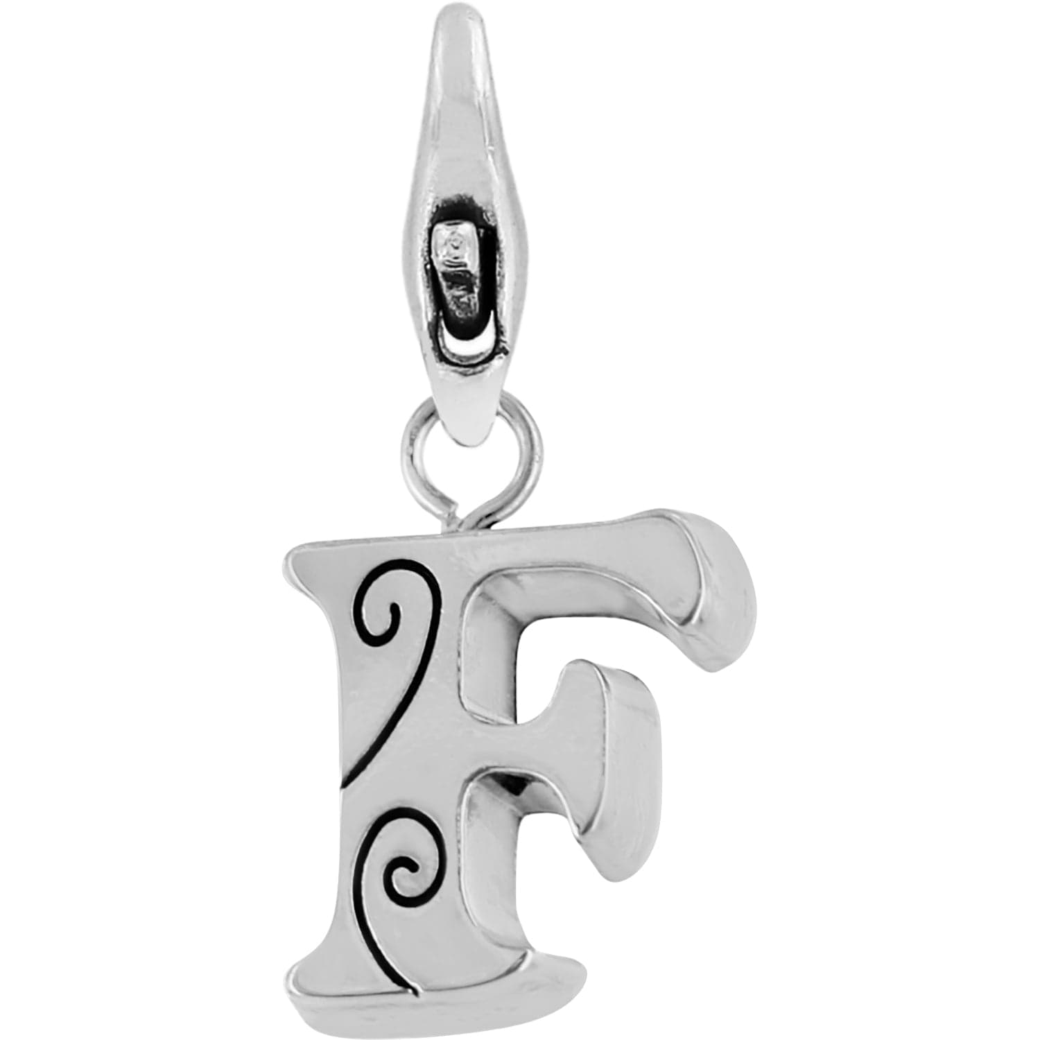 ABC Chic Alpha Snap Charm silver 1