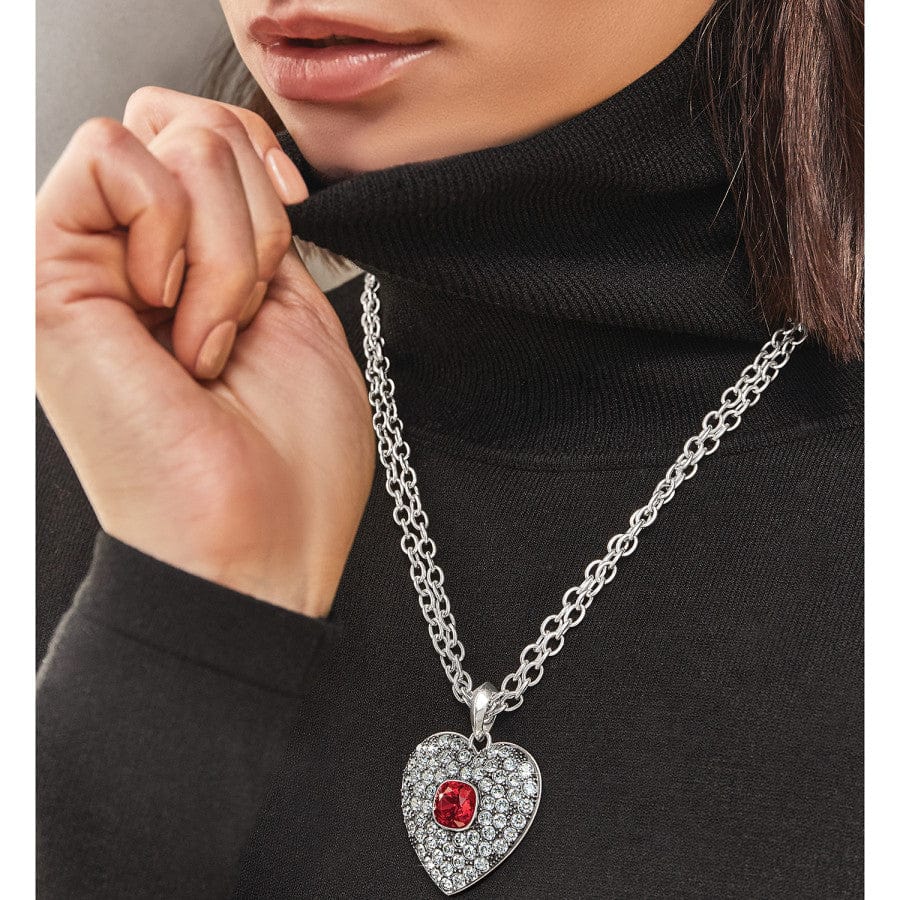 Adela Heart Convertible Necklace silver-siam 12
