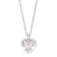 Brighton heart pendant necklace with silver-plated puffed heart charm and cable chain on a white background