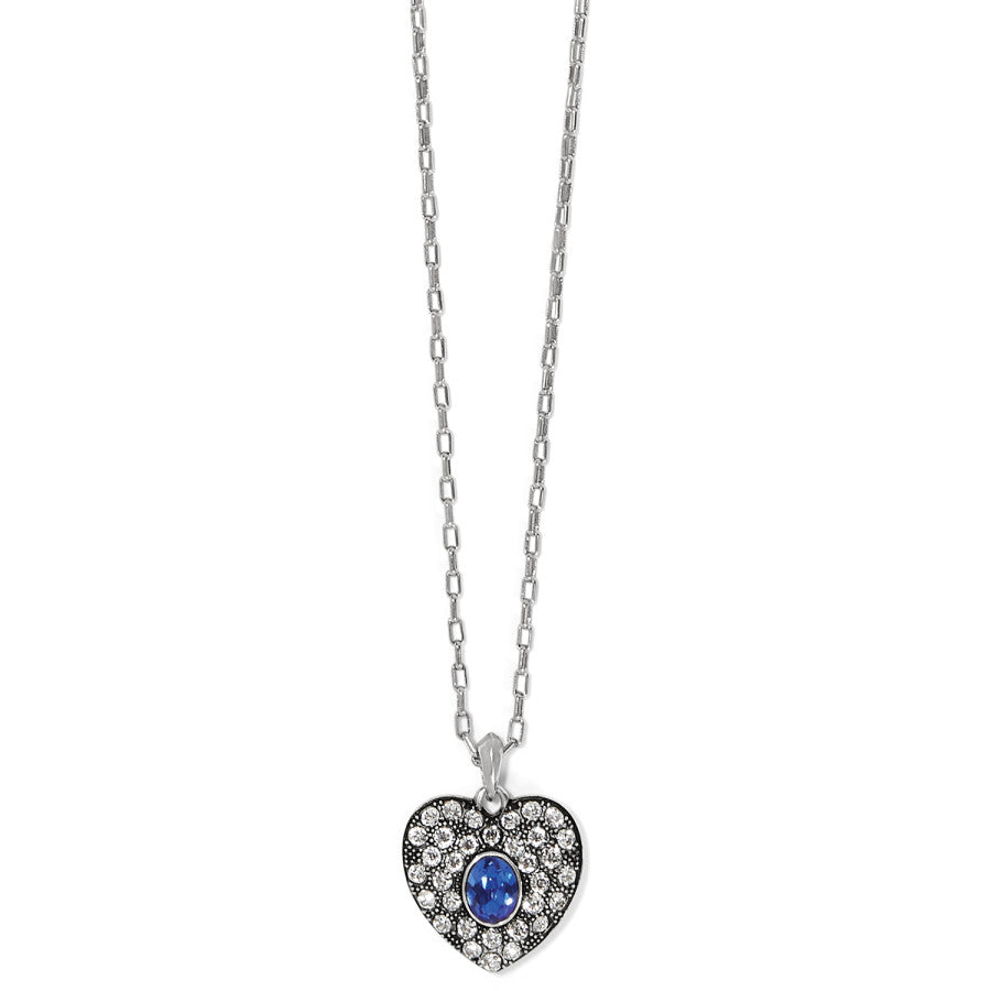 Adela Heart Mini Necklace silver-blue 4