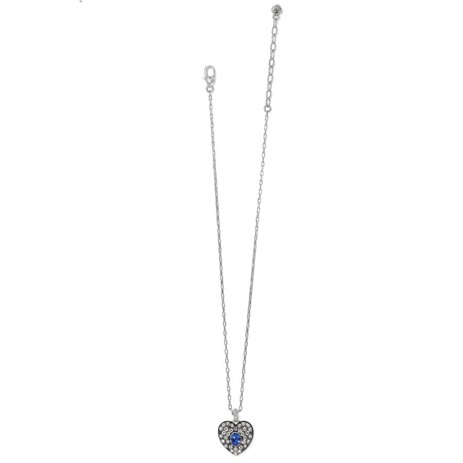 Adela Heart Mini Necklace silver-blue 7