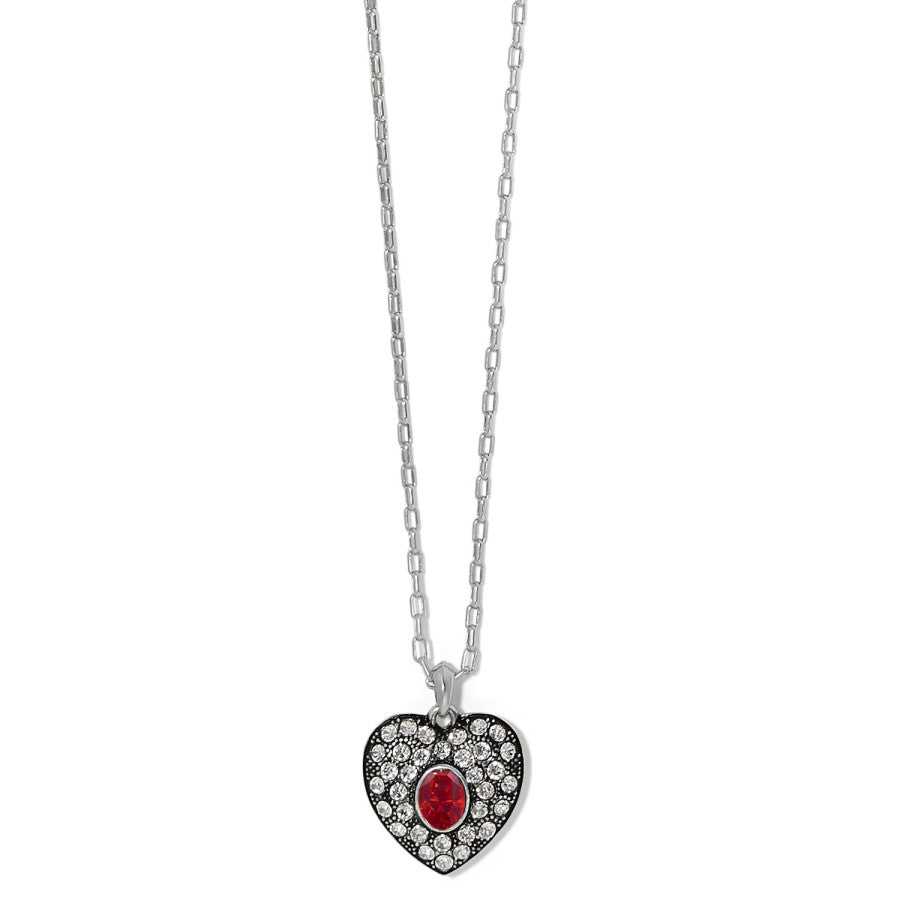 Adela Heart Mini Necklace silver-siam 1