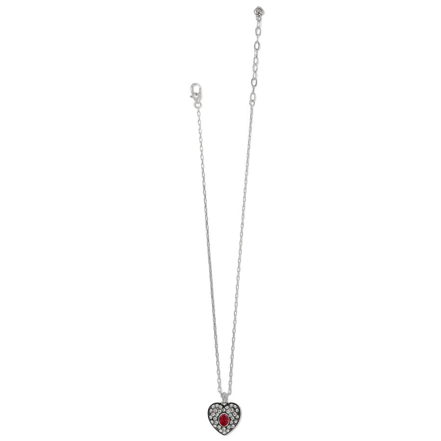 Adela Heart Mini Necklace silver-siam 11