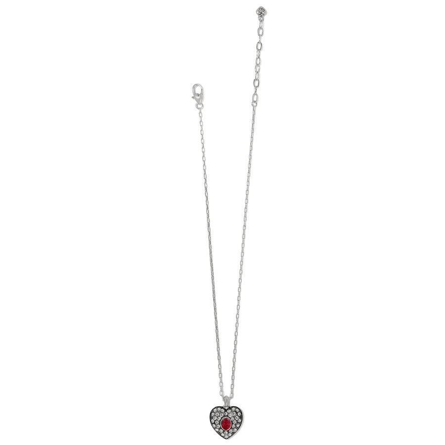 Adela Heart Mini Necklace silver-siam 5