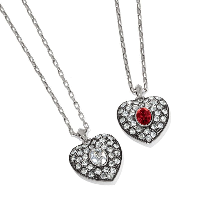 Adela Heart Mini Necklace silver-siam 12