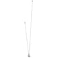 Brighton pendant necklace with silver-plated chain, lobster clasp, and small engraved spiral drop pendant on a white background
