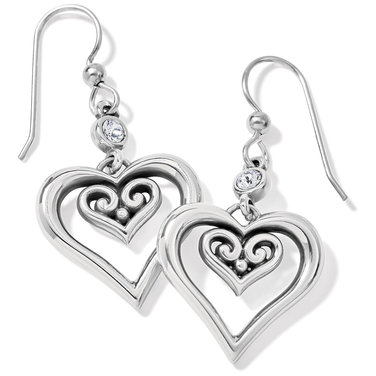 Alcazar Duet Heart French Wire Earrings - Brighton
