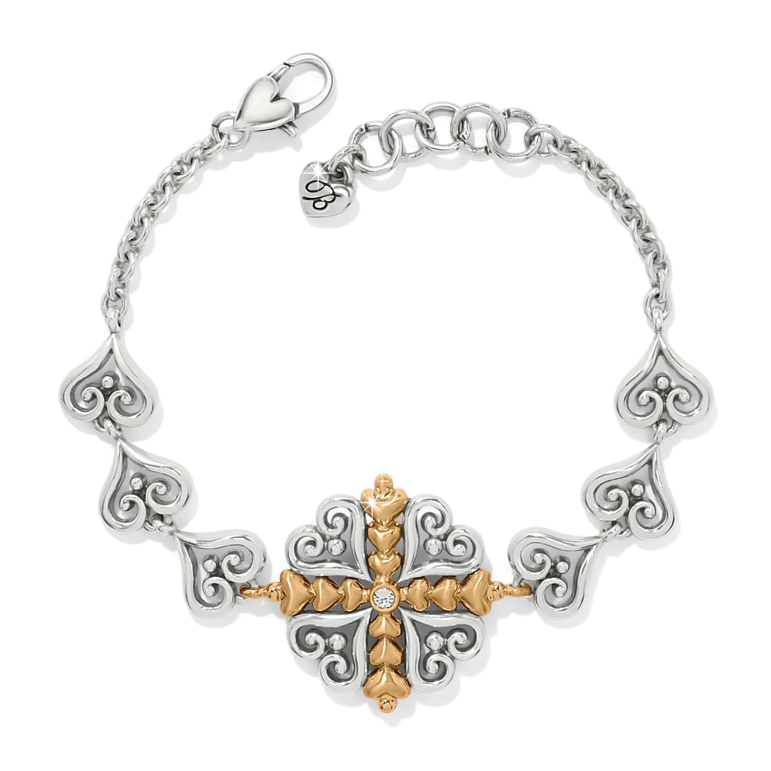 Alcazar Heart Two Tone Bracelet silver-gold 1